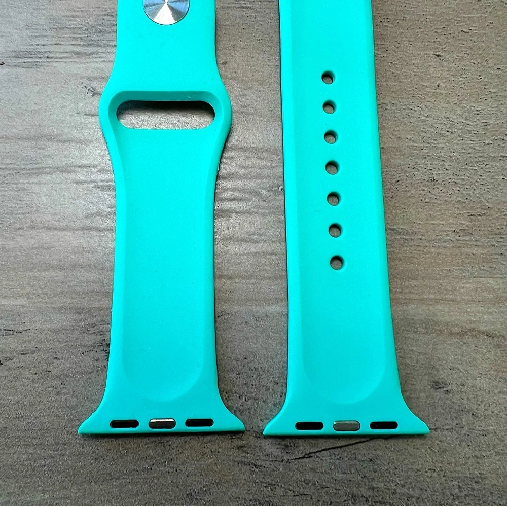 Apple Watch Bands 38 40mm Silicone Sport Strap Set 3pc Navy Red Blue S - M - Picture 11 of 16